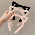 1 Plush Cat Ear Headband with Cute and Girlish Style, Perfect for Daily Use, Cute and Eye-catching