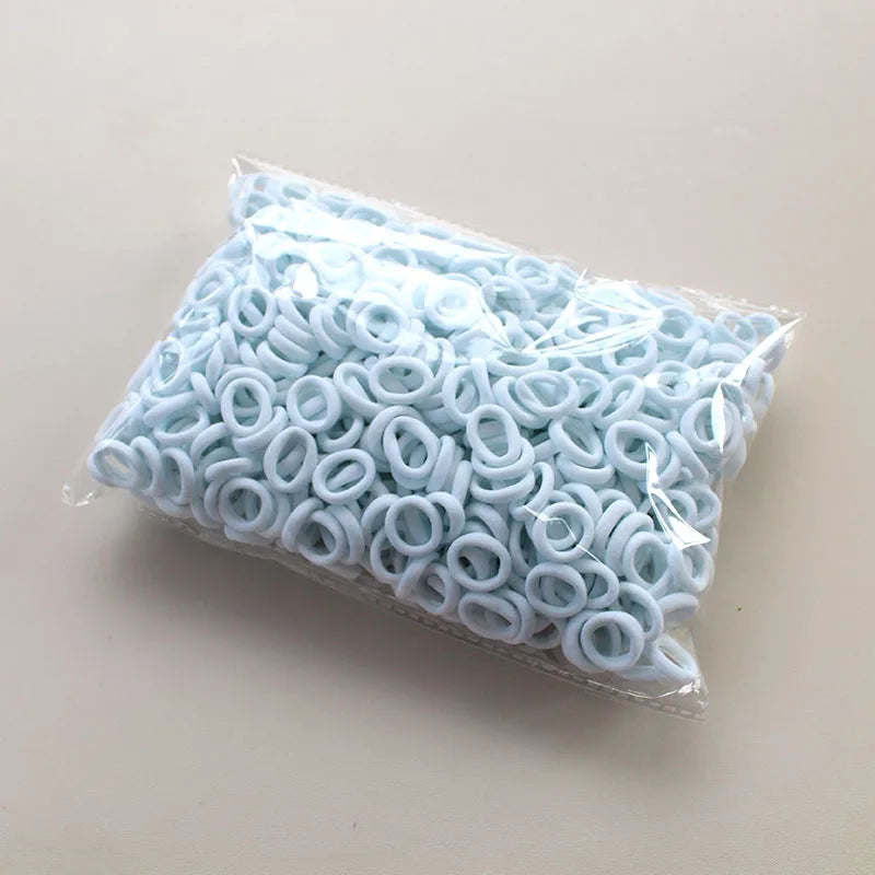 100/300/500Pcs Hair Bands for Children Colorful Nylon Scrunchie Hair Ties Rubber Band Kids Elastic Leagues Girl Hair Accessories