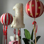63pcs Unicorn Theme Balloon Set Cream White Number 1-9 Balloons for Birthday Party Room Decoration Balloon Supplies