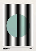 Abstract Orange Bauhaus Geometric Poster Pop Art Sunrise & Bicycle Wall Art Prints for Modern Living Room Dormitory Home Decor