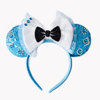 2025 New Style Mickey Minnie Ear Headband Sequin Bows Girl Adult Kids Halloween Party Cosplay Hair Accessories Princess Hairband