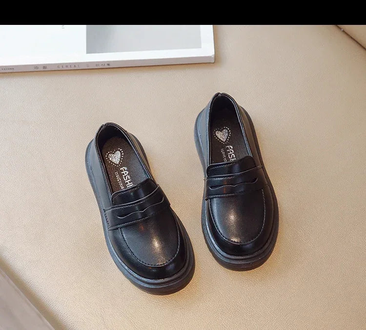 Children's Leather Shoes Classic British Style for Boys Girls