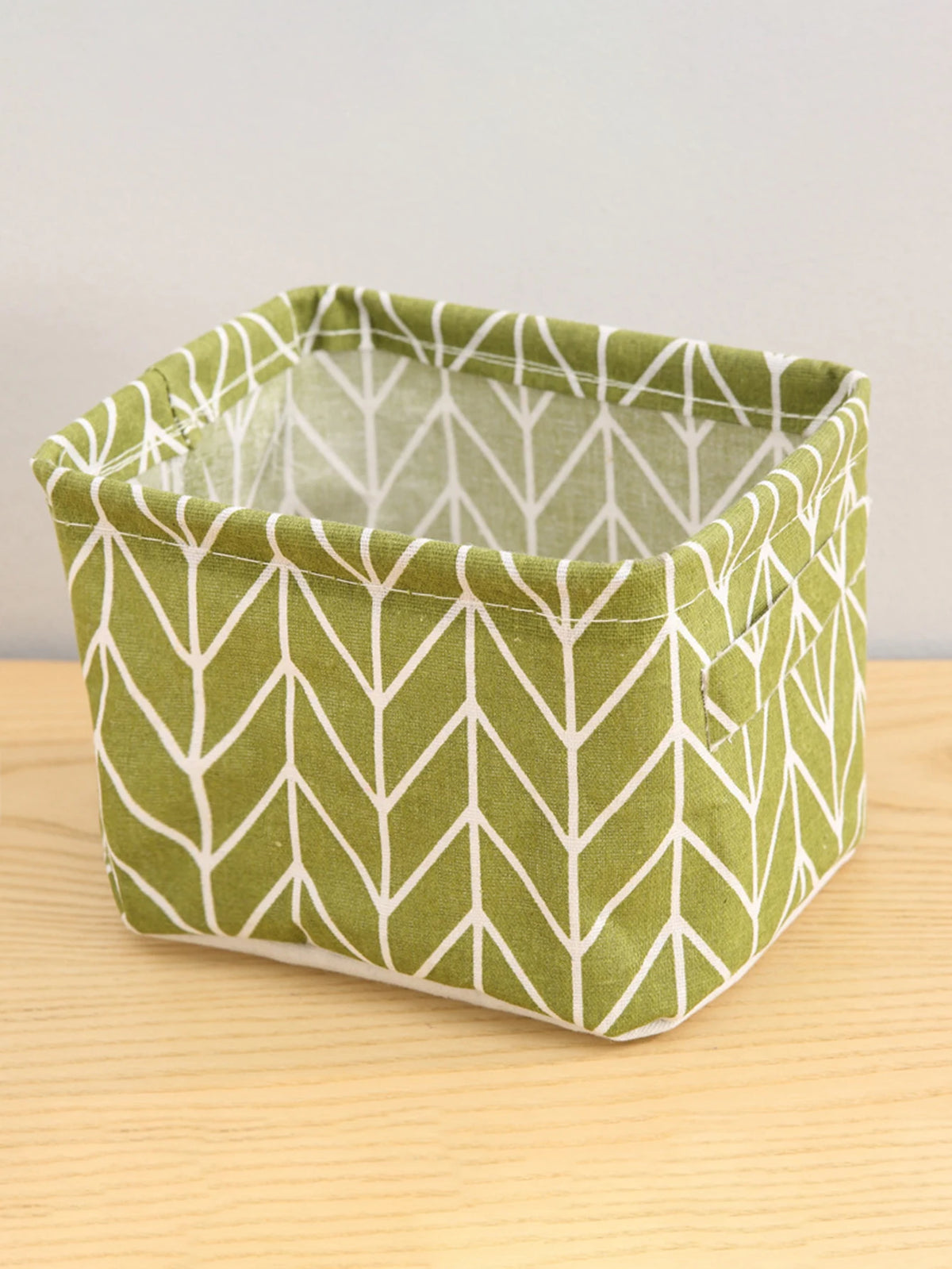 Random Cotton Hemp Storage Basket with Handheld Printed Tabletop, Miscellaneous Sorting Cabinet, Small Clothing, Fabric Storage