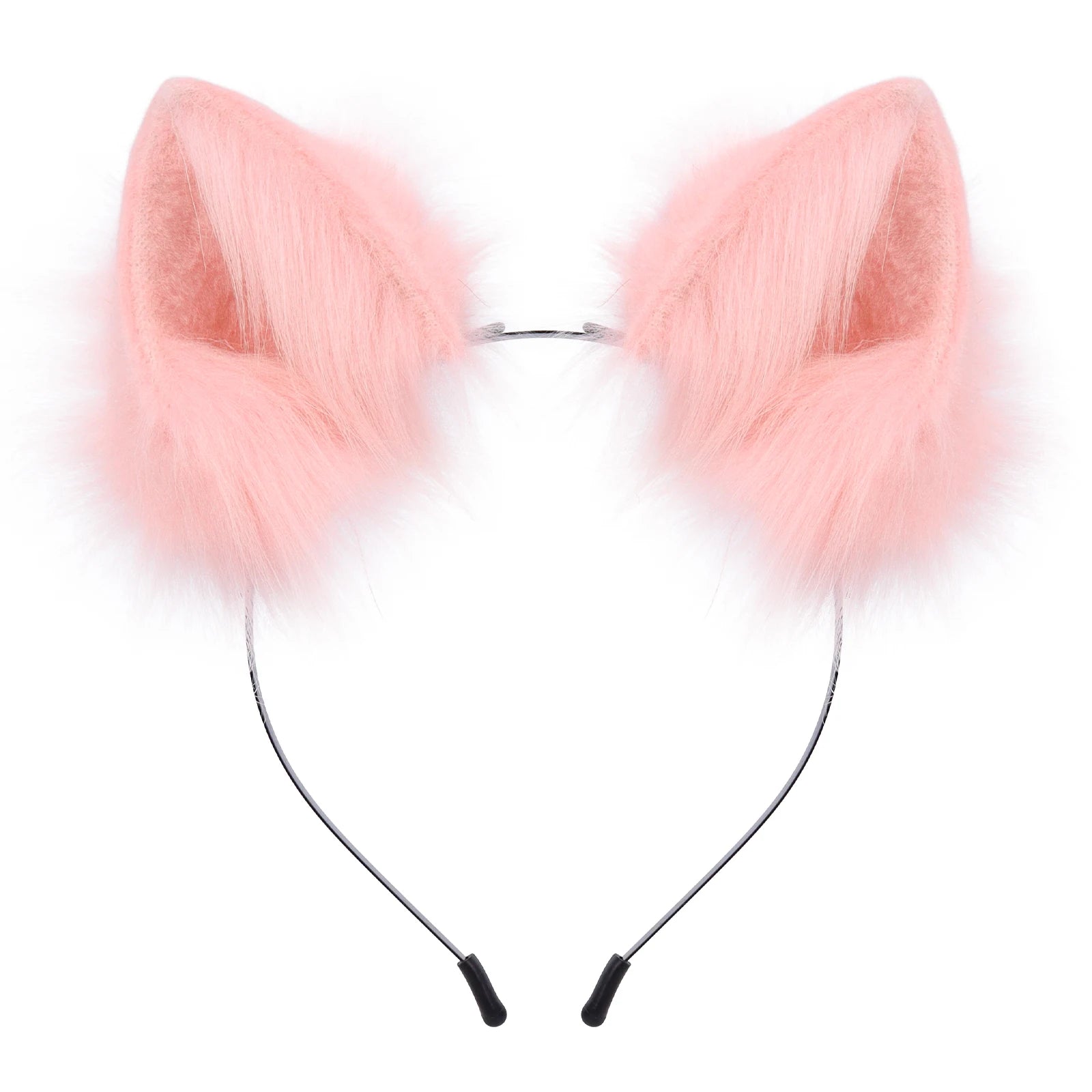 Handmade Faux Fur Animal Ears Headband Furry Cat Fox Ear Hairhoop Headwear Costume Accessory for Cosplay Masquerade