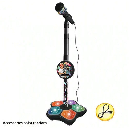 Kids Microphone Stand Toy Portable Karaoke Machine for Children
