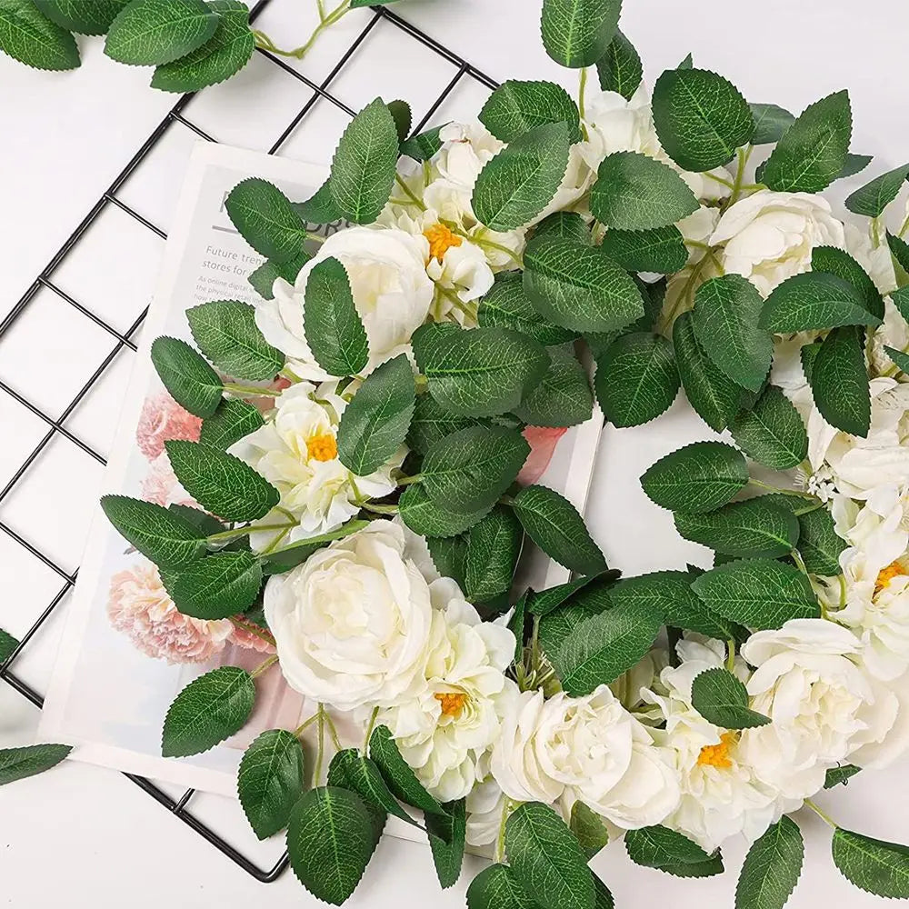 50/100pcs Artificial Plant Rose Leaves Christmas Home Outdoor UV protection Garden Wall Wedding Bridal Bouquet Diy Decorative