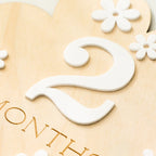 Wooden Baby Flower Shape Milestone Card Monthly Memorial Card Newborn Birthday Photography Accessories For Baby Birth Gift