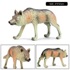 Oenux Wild Beast Animals Small Gray Wolf Maned Wolf Baby Wolves Simulation Model Action Figures Collection PVC Gift Kid Toy Gift