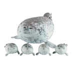 40cm Mother and Son Seal Five-Piece Plush Toy Seal Zipper Toy for Boys and Girls Christmas Halloween Gifts