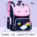 Kid Backpack for Girl Unicorn Children Bookbag Rainbow Eyes School Bag Teen Girl Backpack for Traveling Waterproof Mochilas