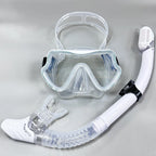 Diving Mask Snorkel Set For Adults Tempered Glass Professional Panoramic Scuba Snorkel Gear Swimming Training Snorkeling Kit