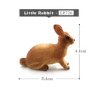 Simulation Fox Rabbit Squirrel Parrot Bird Badger Figurine Animal Model Home Decor Miniature Fairy Garden Decoration Accessories