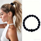 20PCS/Set Basic Bean Elastic Hair Bands For Women Girls High Ponytail Hair Tie Scrunchie Rubber Band Hair Ring Hair Accessories