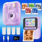 Kids Instant Camera Color Printing Camera 32GB 1080P Thermal Print Toys Camera Print Photo Video Games Music Children Gift