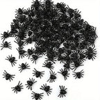 100/50pcs Realistic Spider Christmas Halloween Decoration Plastic Mini Spider Black Scary Spider Prank Haunted House Decorations