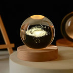 GGbingo 6cm Crystal Ball Decoration Astronomy Solar System Planets Moon Astronaut LED Balls Home Snow Glass Globe Decorations