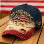 Breathable Patriotic Baseball Cap US 250th Anniversary Cap Retro Washed Versatile Patriotic Cap US 250th Anniversary Tribute Hat