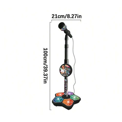 Kids Microphone Stand Toy Portable Karaoke Machine for Children