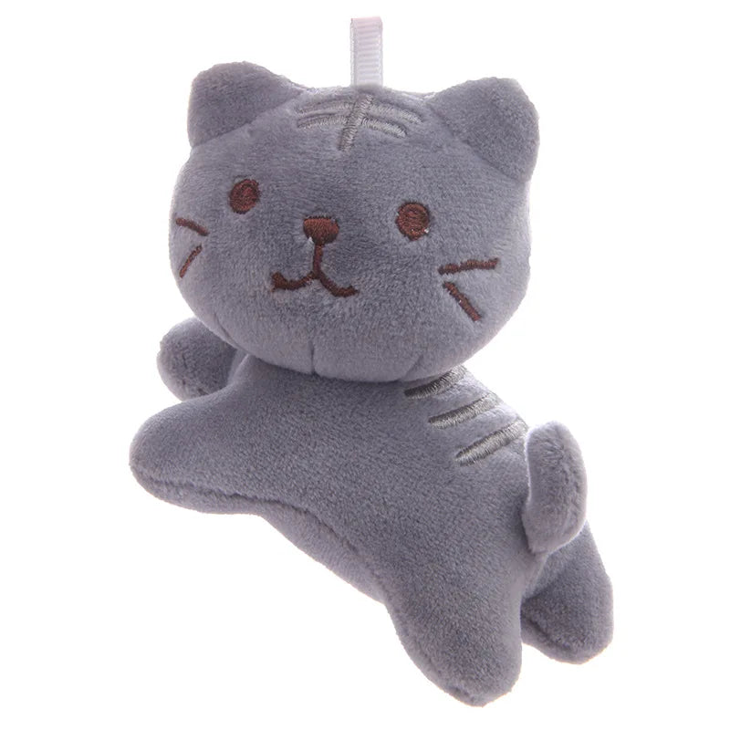 Cartoon Cute Six-Color Tilt Head Lying Plush Toy Cat Kitten Doll Backpack Pendant Decoration Christmas Halloween Gift Preferred