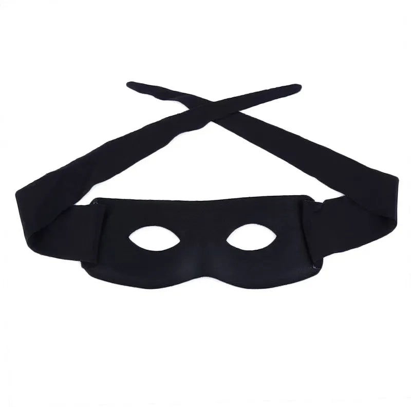 Halloween Masquerade Half Mask Bandit Ninja Lone Ranger Costume Black Eye Mask Exquisite Halloween Cosplay Costume Party Prop