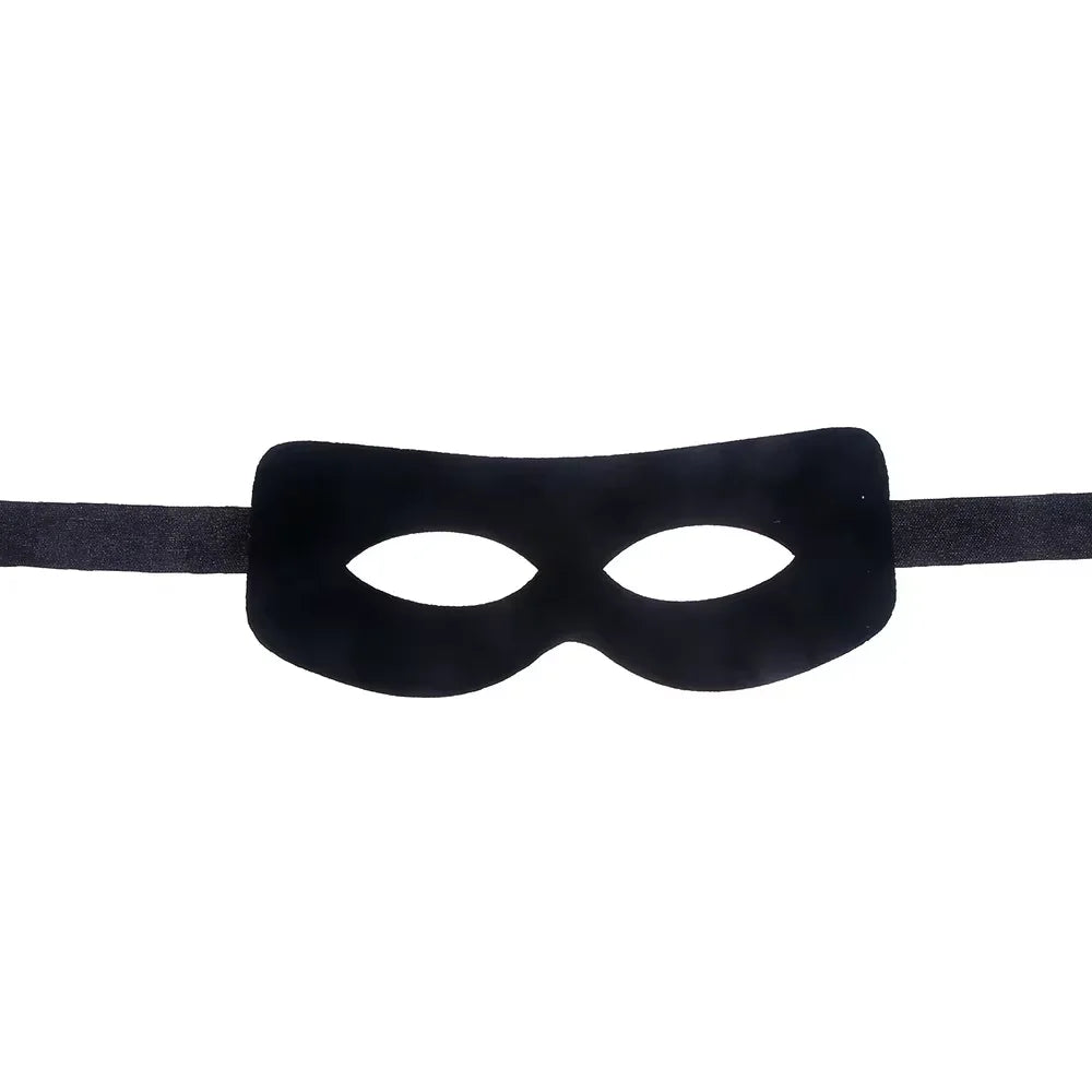 Halloween Masquerade Half Mask Bandit Ninja Lone Ranger Costume Black Eye Mask Exquisite Halloween Cosplay Costume Party Prop
