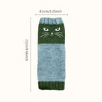 Thermal Winter Gloves Warm Cute Cat Fingerless Gloves Halloween Christmas Unisex Anti-Cold Thickened Touchscreen Mittens