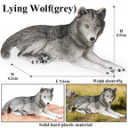 Oenux Wild Beast Animals Small Gray Wolf Maned Wolf Baby Wolves Simulation Model Action Figures Collection PVC Gift Kid Toy Gift