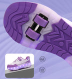Light Up Roller Shoes Kids LED Sneakers USB Charge Sport Shoes