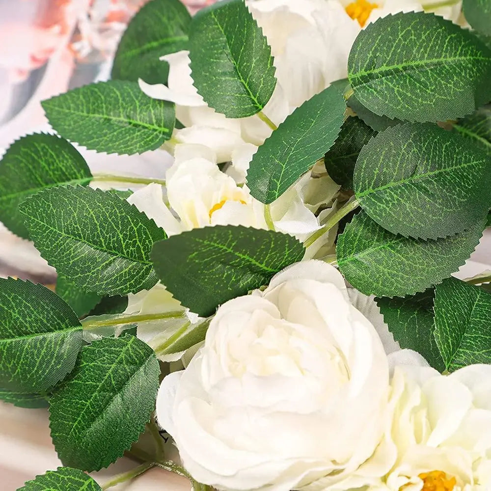 50/100pcs Artificial Plant Rose Leaves Christmas Home Outdoor UV protection Garden Wall Wedding Bridal Bouquet Diy Decorative