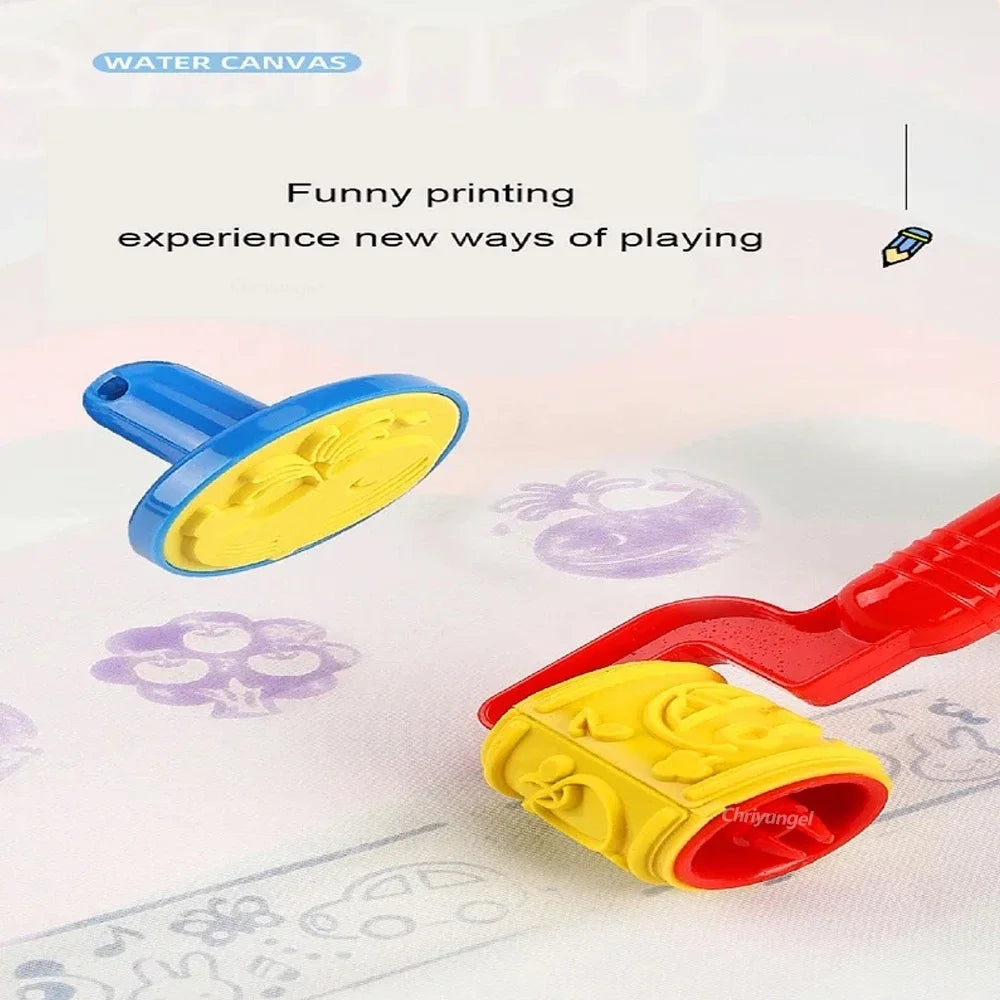 100x80CM Magic Water Drawing Mat with Reusable Magic Pens Doodle Montessori Painting Board Educational Toys Kids Gifts 39X31in