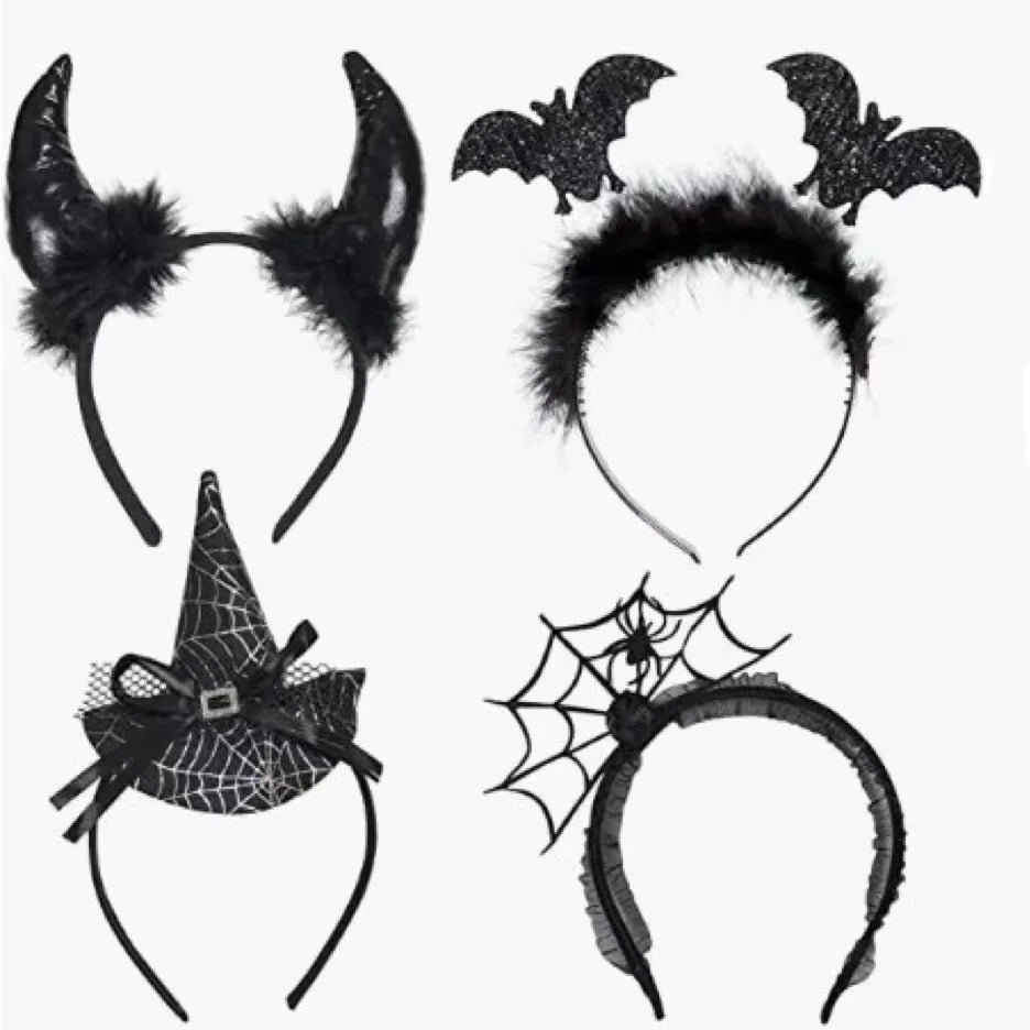 Halloween headbands, Devil bat spider headbands, Party hairpins, Dance decorative props, Role-playing headbands