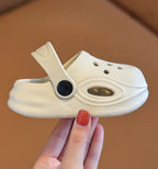 2026 Summer Casual Children Slippers Solid Color Clogs Sandals for Boys Girls Simple Anti-Slip Hollow Sandals Daily