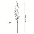 Artificial Plum Blossom 21.7'' Fake Wintersweet Long Stem Plastic  Flowers for Home Hotel Office Wedding Party Garden Decoration