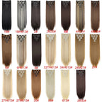 WIGSIN 24Inch Synthetic 7Pcs/set Long Straight Hair Extension 16Clips Hairstyle Black Blonde Hairpiece for Women