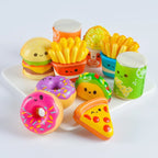 12pcs Mini Squeeze Toys, School and Birthday Gift Pack with Various Food &Fries Slow-Rising Squishy Toys,Random Styles Christmas