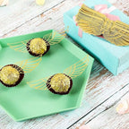50Pcs Gold Wings Chocolate Cake Party Decoration Wizard Topper Hollowed Wing Cupcake Toppers Snitch Wedding Decor Candy