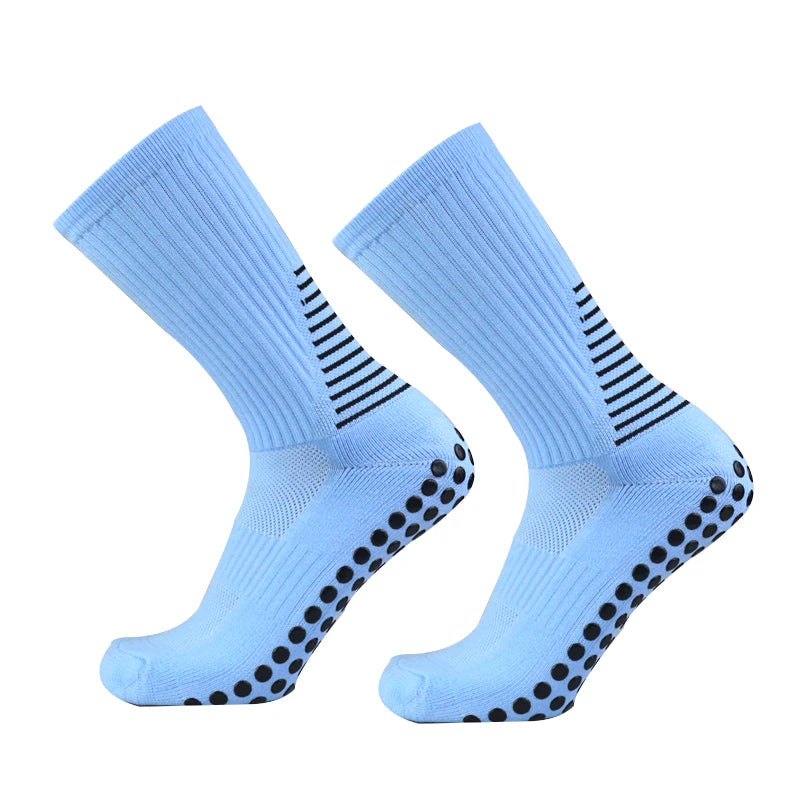 2023 New Silicone Anti slip Football Socks for Men and Women Gripping Outdoor Sports Running Soccer Socks