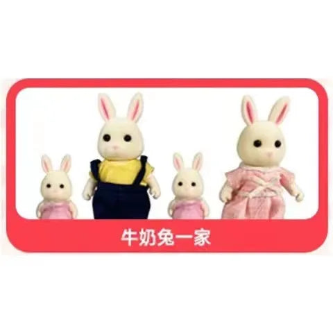 Forest Animal 1/12 Dollhouse Furniture Bedroom Kitchen Bathroom Set Miniature Simulation Dolls Accessories DIY Toys Girls