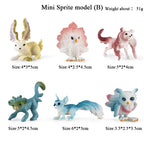 Oenux Mini Wild Forest Animals Insect Dinosaur Model Owl Fox Squirrel Hedgehog Fox Frog Figurines Cake Toppers Kid Toy Gift
