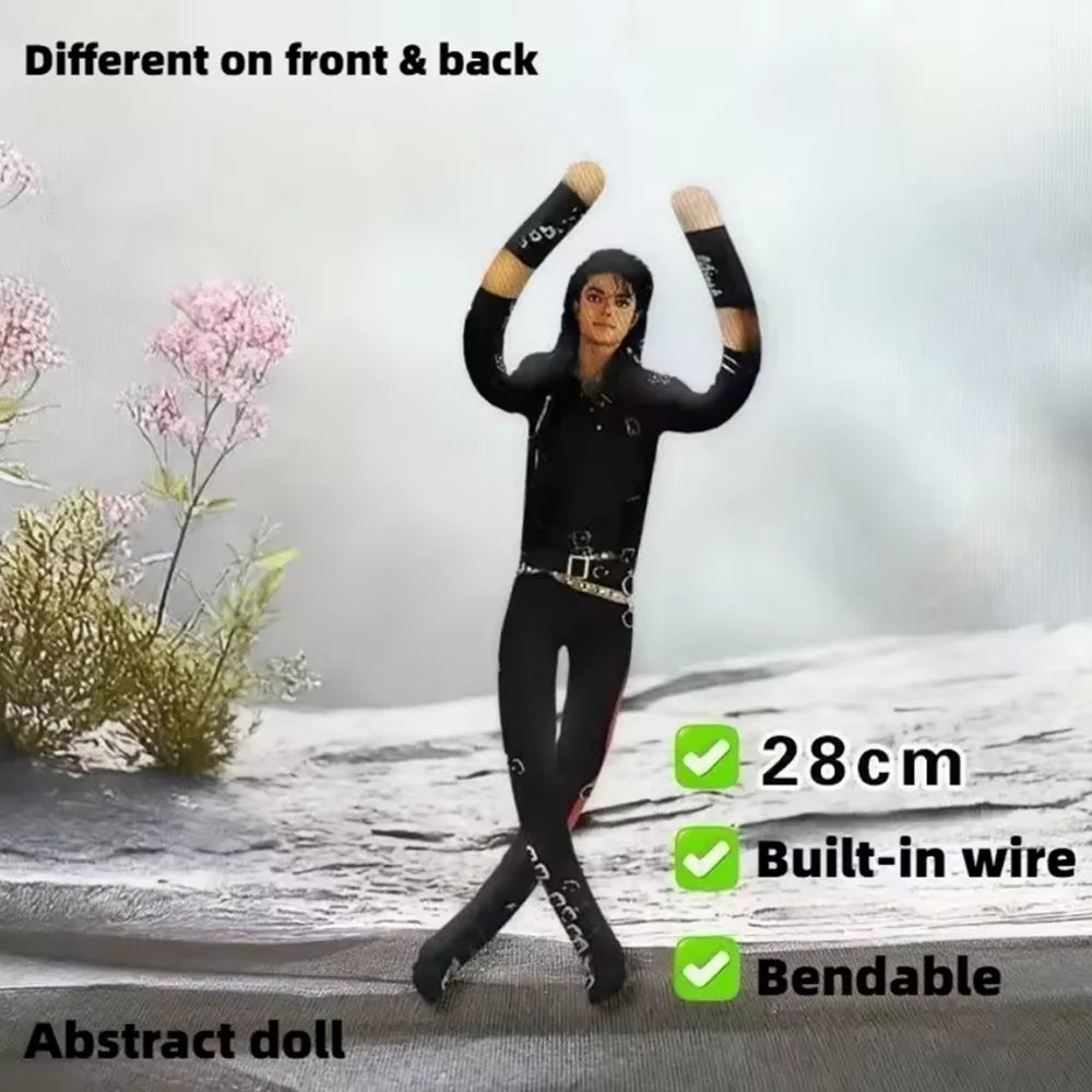 Anime Michael Jackson Cosplay Prop Doll Plush Stuffed Figure Dolls Room Decoration Abstract Joint Mobility Props Gift