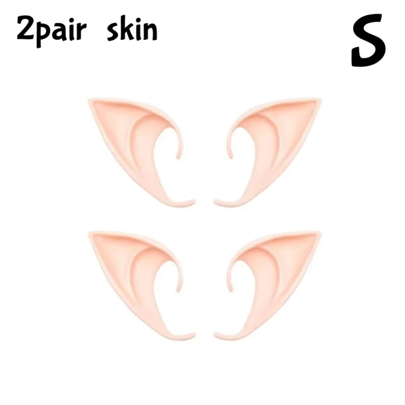 Cosplay Angel Elf Ears Silicone Fairy Vampire Ear DIY Themed Party Costume Accessories Halloween Christmas Decor Photo Props