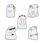 Funny Cartoon Characters Flork Enamel Pins No Me Ofrezcan Pan Simple Figure Brooches Lapel  Badge Jewelry Gifts for Friends