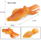 Oenux Marine Molluscs Model Simulation Squid Octopus Growth Cycle Action Figure Sealife Animals Education Collection Kids Toy