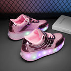 Sneakers Roller Shoes Dual-Use Skates for Kids and Adults