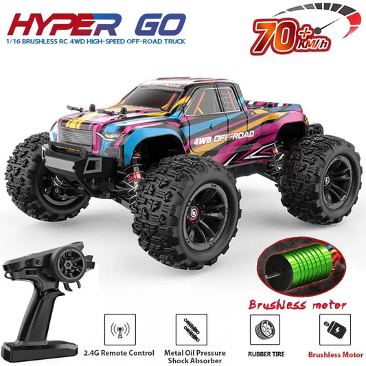 Hyper Go MJX 1/16 4WD RC Car – 70KM/H Brushless Off-Road Racing Toy
