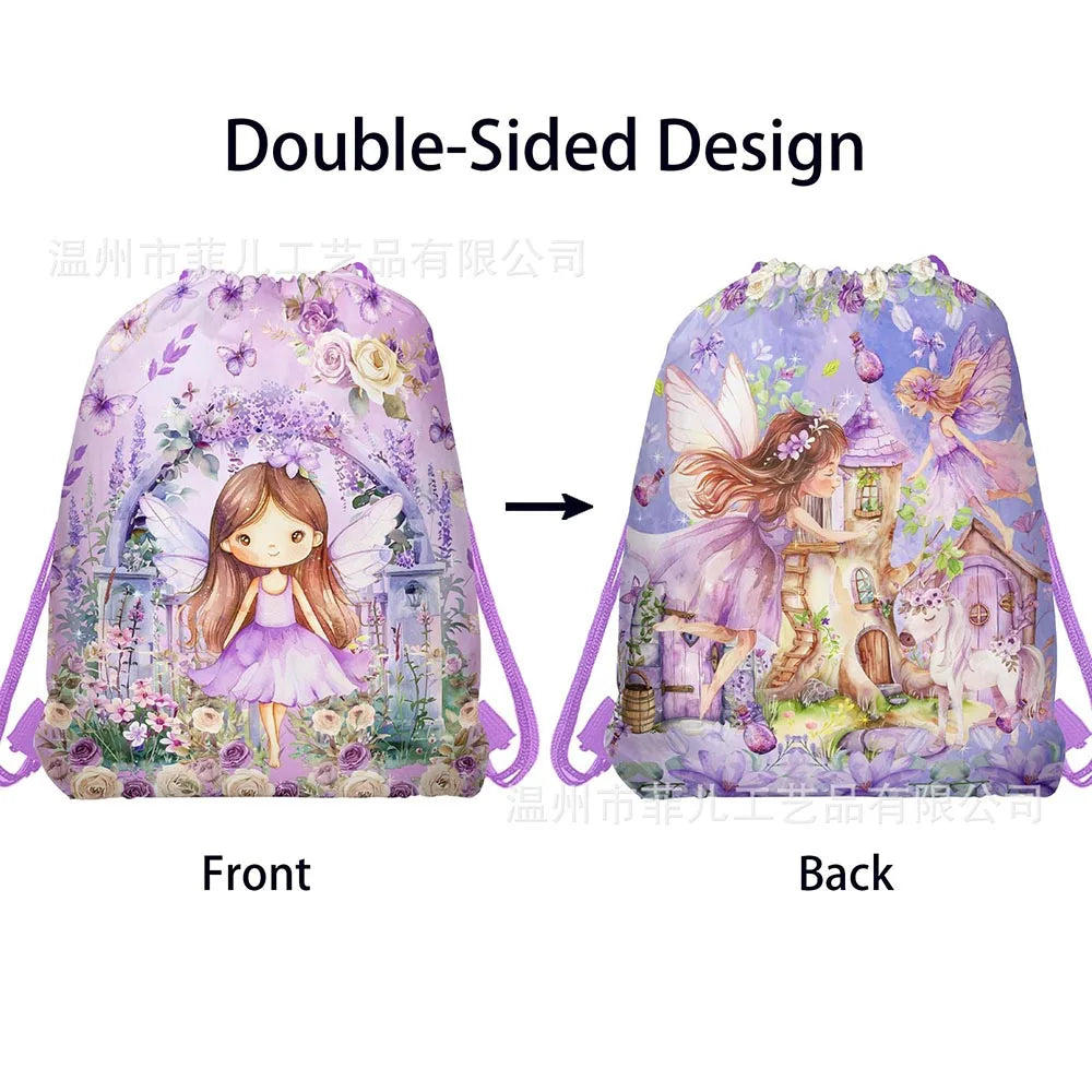 1pc Non Woven Drawstring Bag Birthday Party Gift Bag for Boys Girls Shoulder Storage Bag Multiple Themed Parties to Choose from