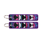 Japanese Anime Elf Monsters Keychain for Cars Backpack Key Holders Embroidery Keyrings Key Tag Jet Tag Accessories Gifts 1pcs