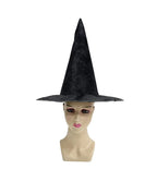 Halloween Witch Hat Flannel Wizard Costume Hat for Parties