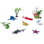 56-Piece Underwater World Model Set - Mini Marine Animals, Coral, Octopus, Nautilus, Crab, Lobster, Starfish, Ocean Model Animal