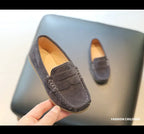 Boy Leather Shoe Fashion Solid Color Versatile Kids School Causal Single Shoes Breathable Non-slip Children Slip-on Flat Loafers